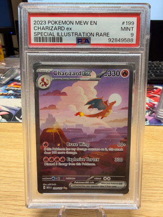 PSA 9 - Charizard EX - 199/165 - Scarlet & Violet 151