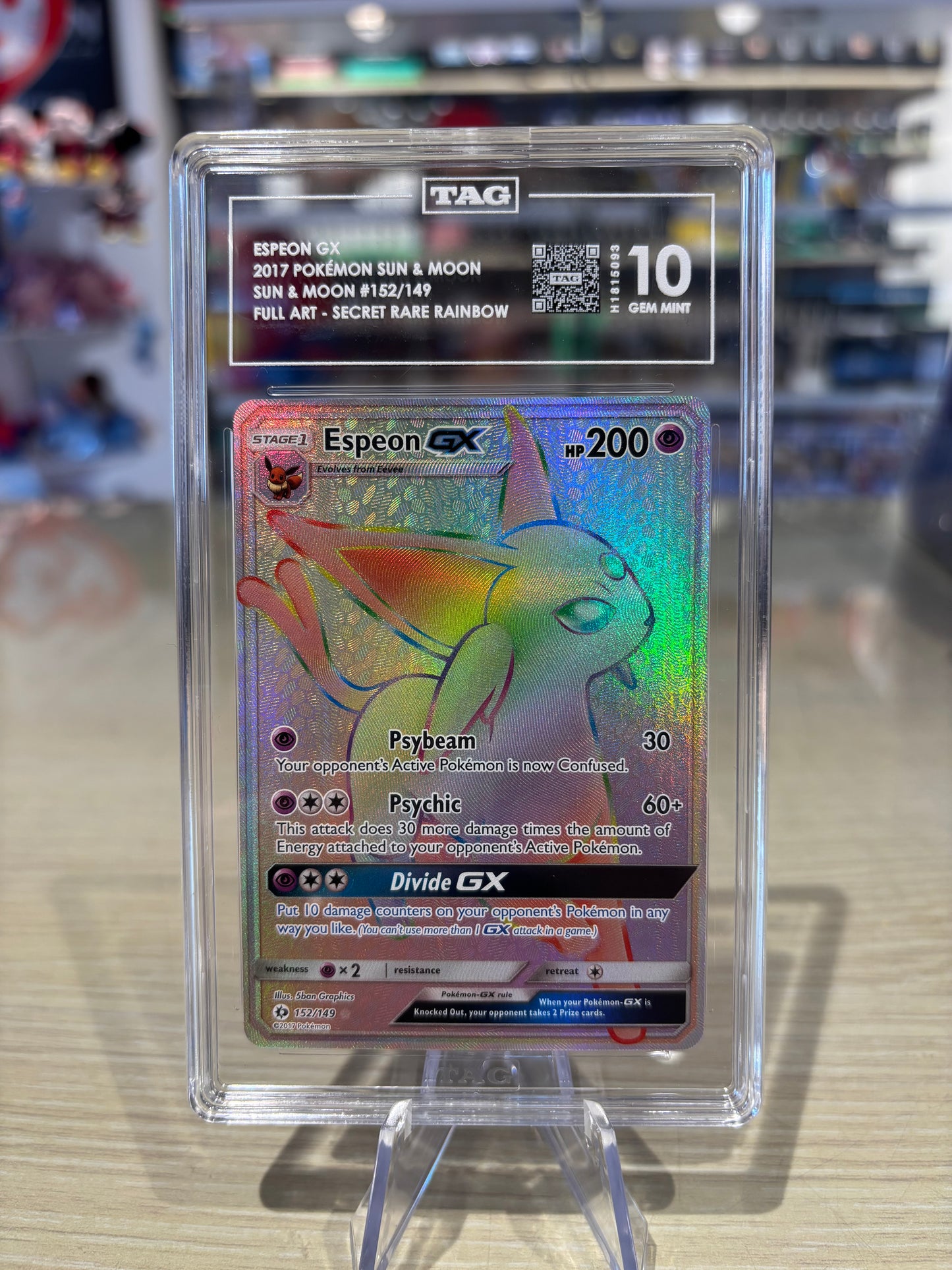 TAG 10 - Espeon Gx - 152/149 - Sun & Moon