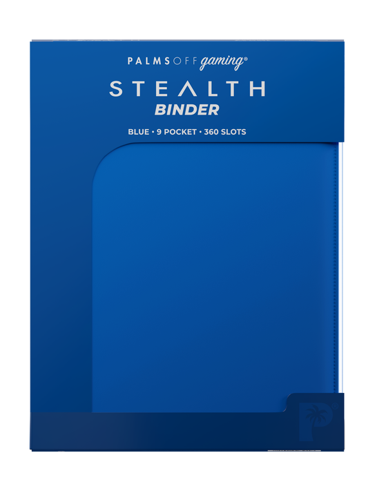 Palms Off Gaming - Stealth 9 Pocket Zip Binder - 360 Slots - BLUE
