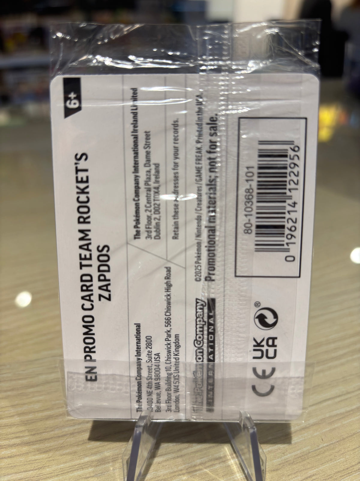 Team Rocket’s Zapdos - 070/182 - Destined Rivals EB Games Stamped Promo - Sealed
