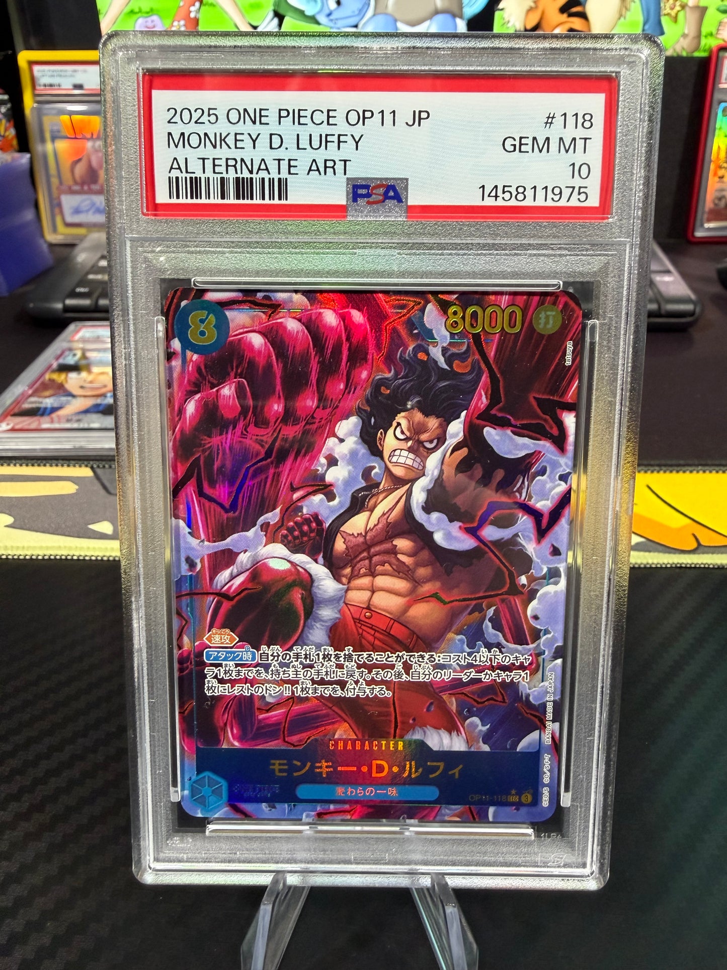 PSA 10 - Monkey D Luffy - SEC Alternate Art - One Piece OP11 Japanese