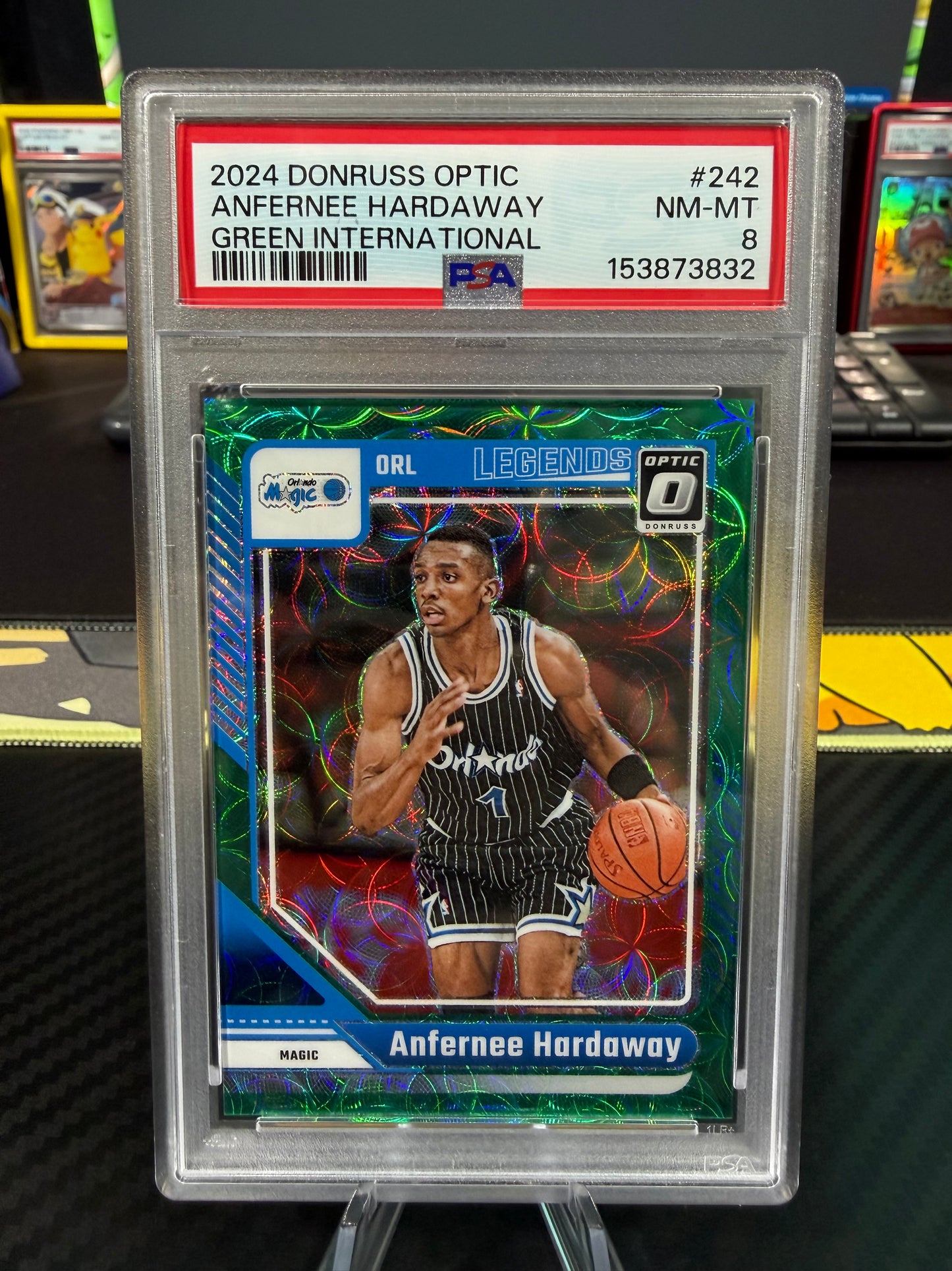 PSA 8 - Anfernee Hardaway #18/25 - Donruss Optic Green International