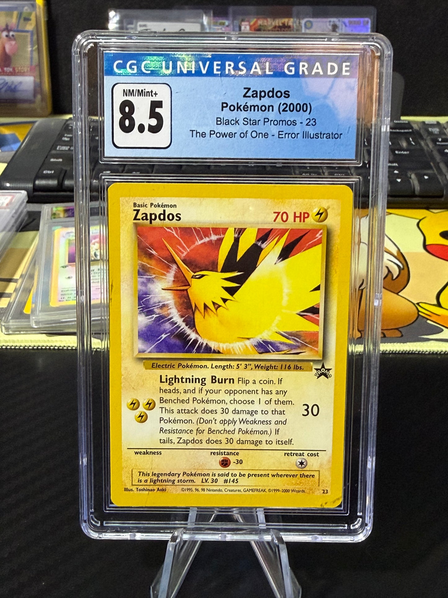 CGC 8.5 - Zapdos - Black Star Promo - #23