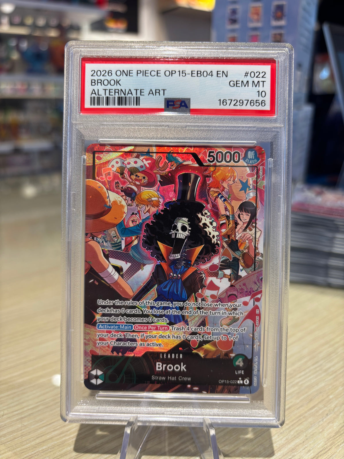 PSA 10 - Brook - OP15-022 - Adventure On Kami’s Island
