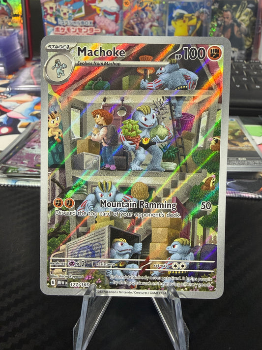 Machoke - 177/165 - Illustration Rare - Scarlet & Violet 151 - NM