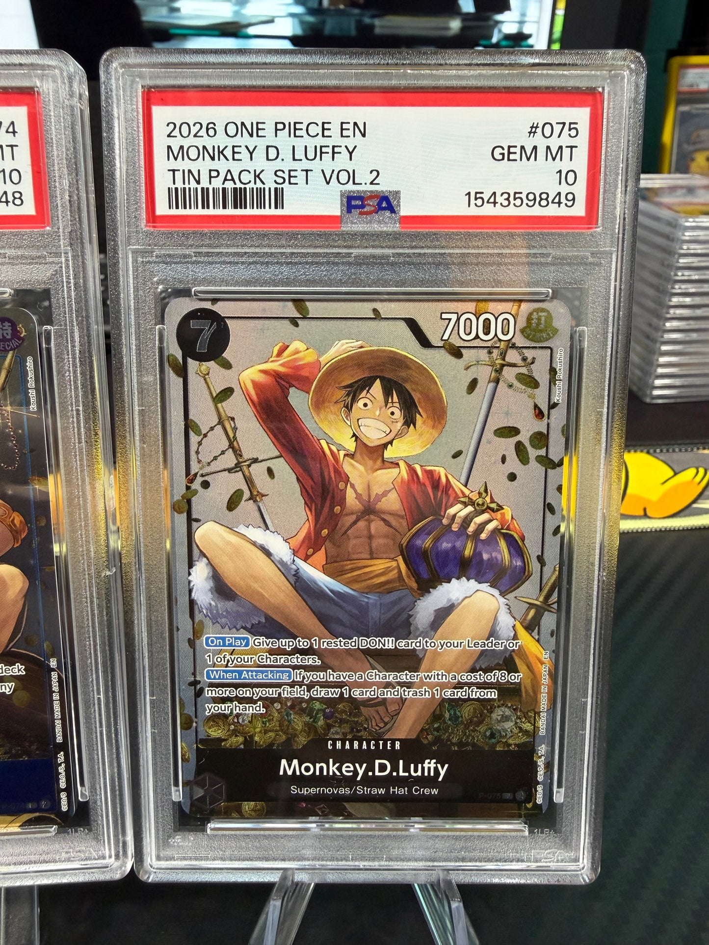 PSA 10 Sequential - Luffy, Ace & Sabo - Promo Set - One Piece Tin Pack Set Vol. 2