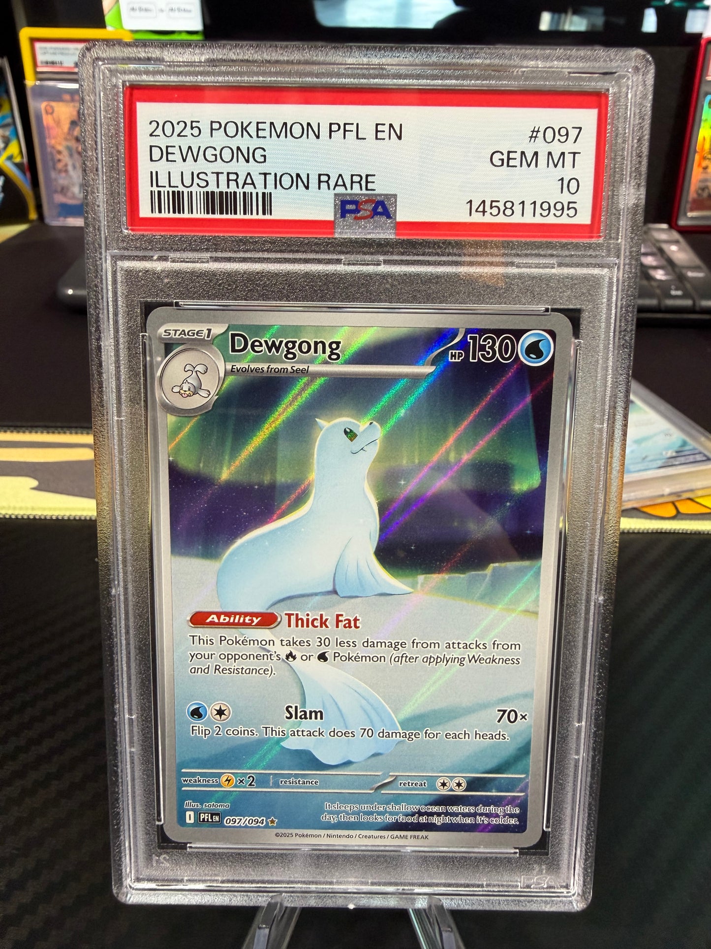 PSA 10 - Dewgong - Illustration Rare - 097/094 - Phantasmal Flames