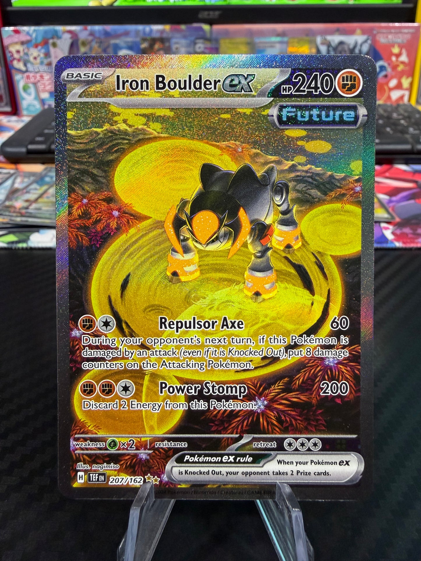 Iron Boulder Ex - 207/162 - Special Illustration Rare - Temporal Forces - NM