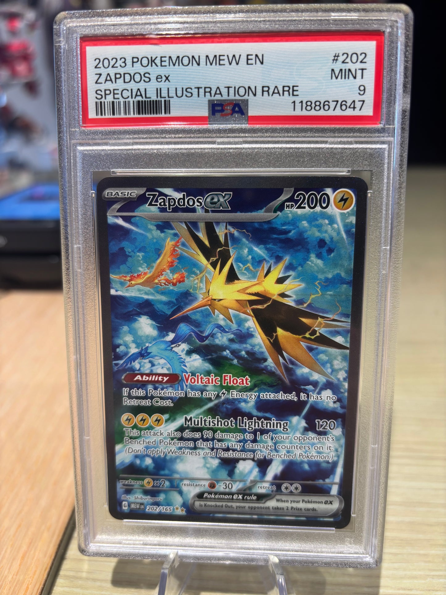PSA 9 - Zapdos Ex - 202/165 - 151