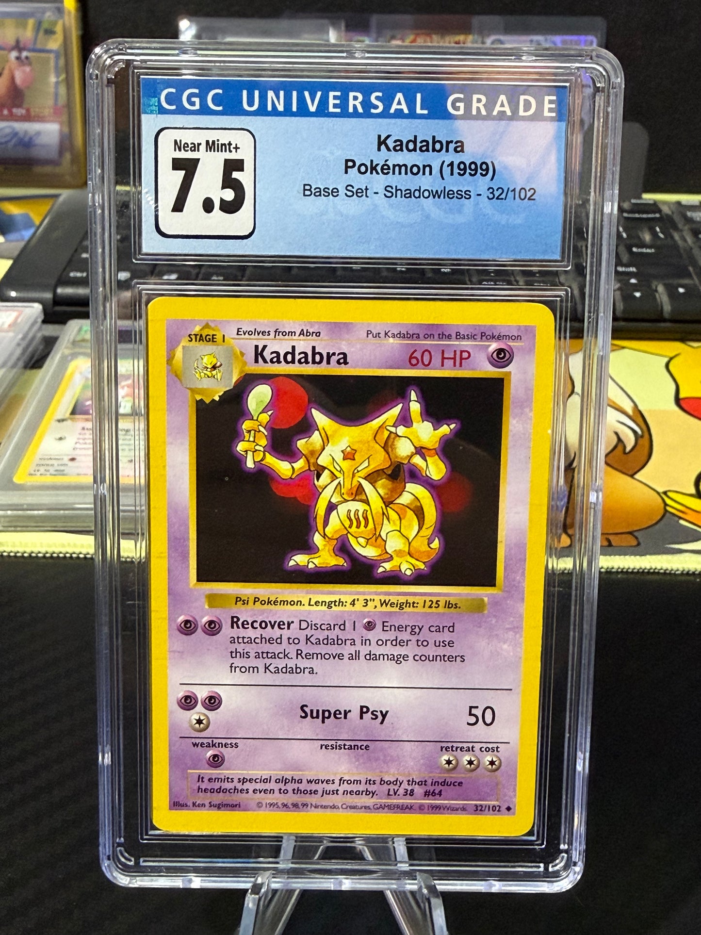 CGC 7.5 - Kadabra - 32/102 - Pokemon Base Set