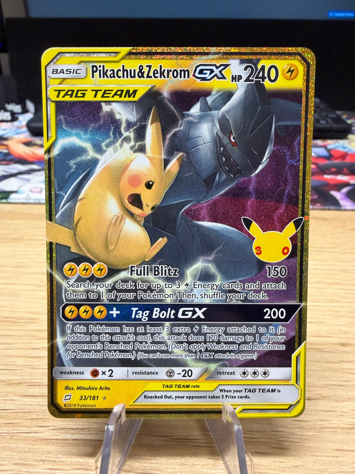 Pikachu & Zekrom GX - 33/181 Classic Collection - 30th Anniversary