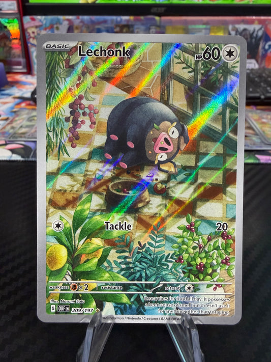 Lechonk - 209/197 - Illustration Rare - Obsidian Flames - NM