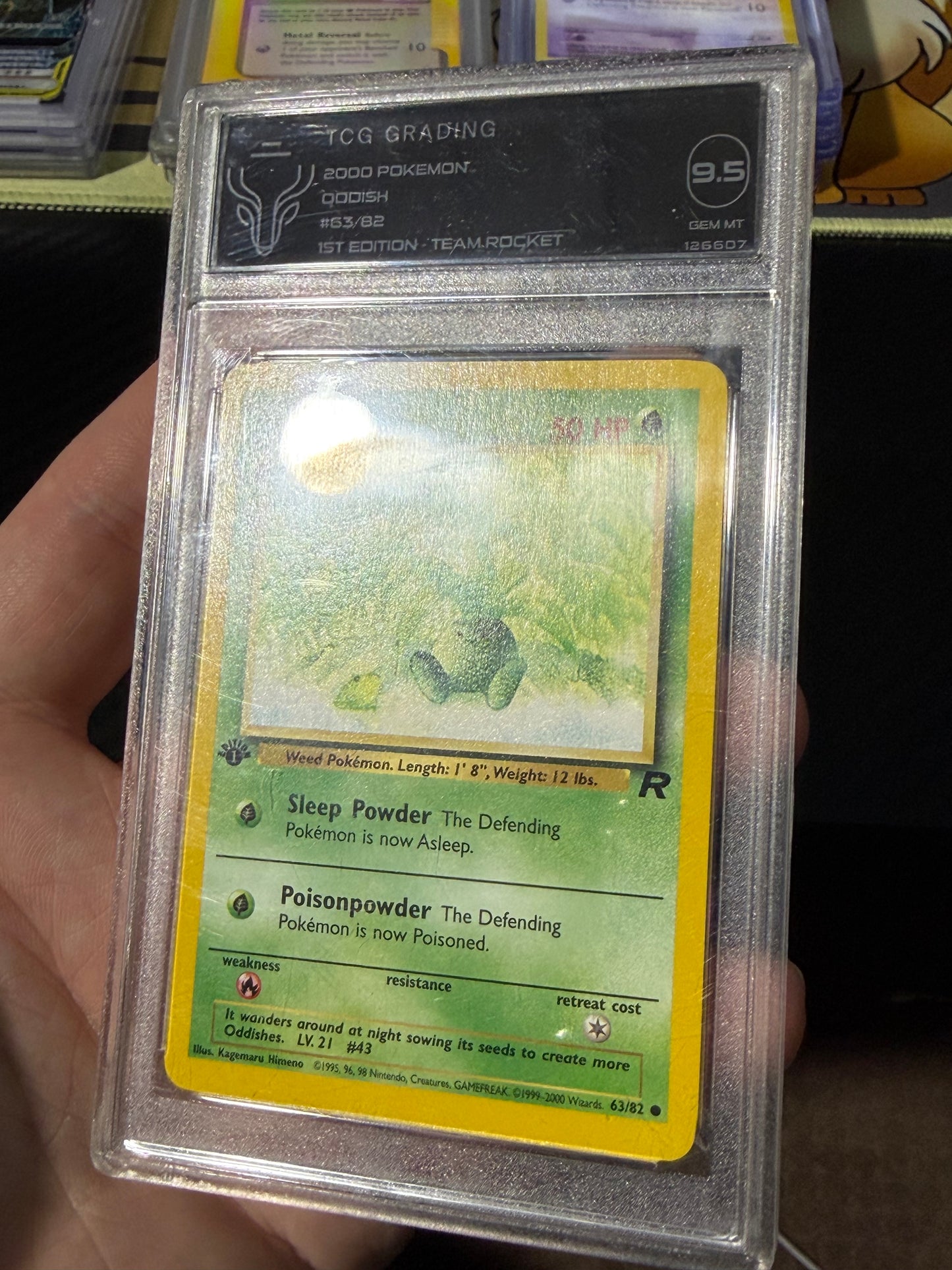 TCG 9.5 - Oddish 1st Edition - 63/82 - Team Rocket