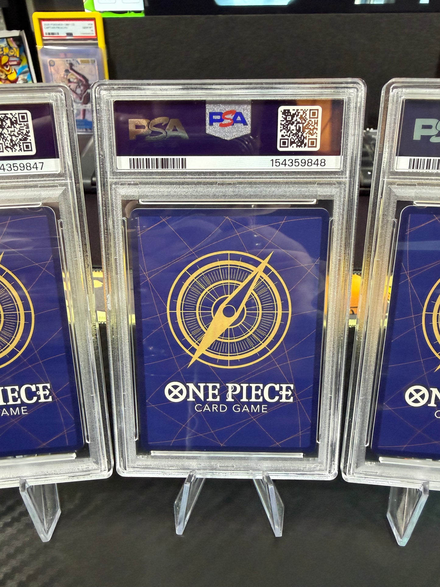 PSA 10 Sequential - Luffy, Ace & Sabo - Promo Set - One Piece Tin Pack Set Vol. 2