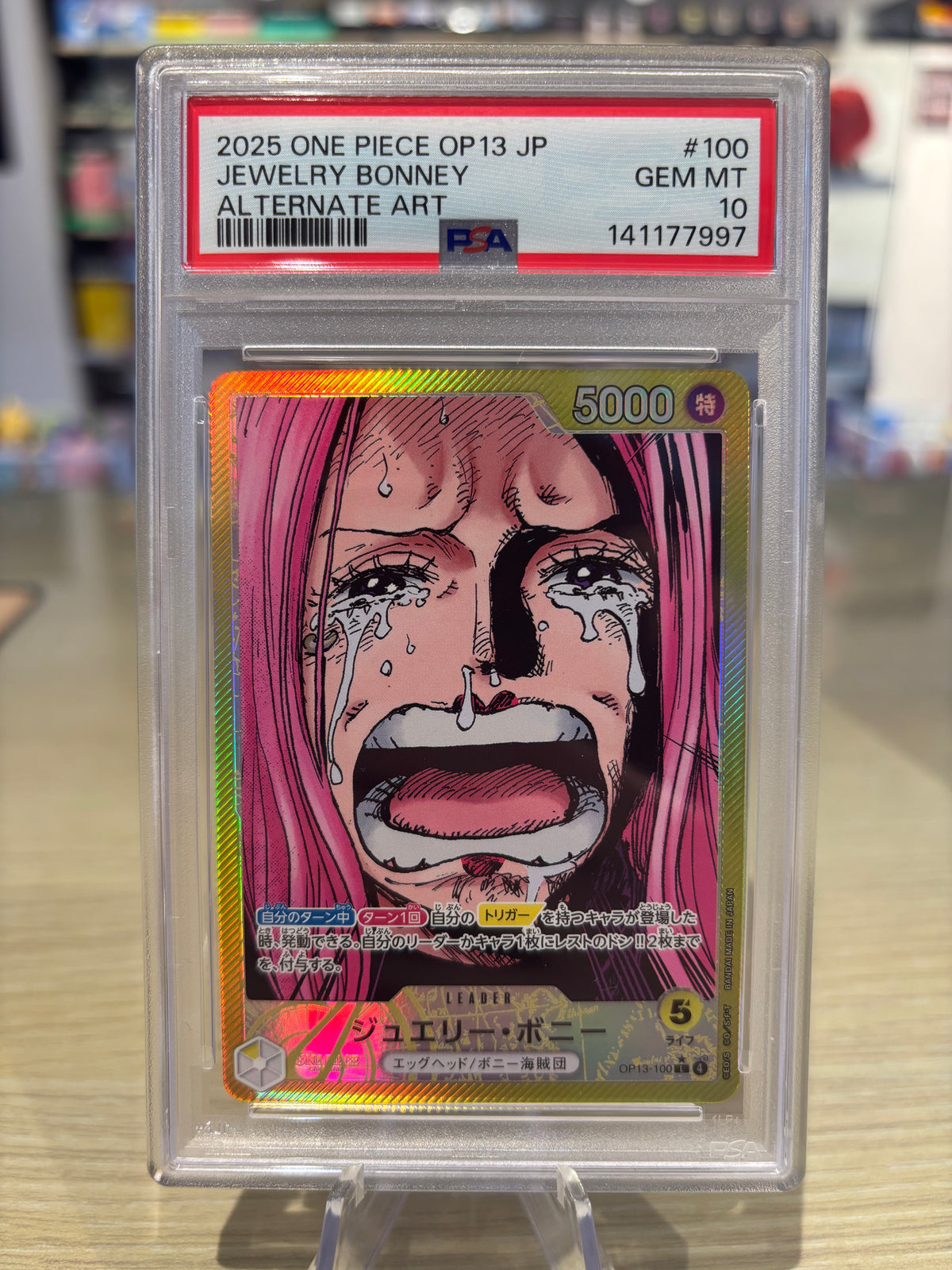 PSA 10 - Jewelry Bonney - OP13-100 - Japanese Carrying On His Will