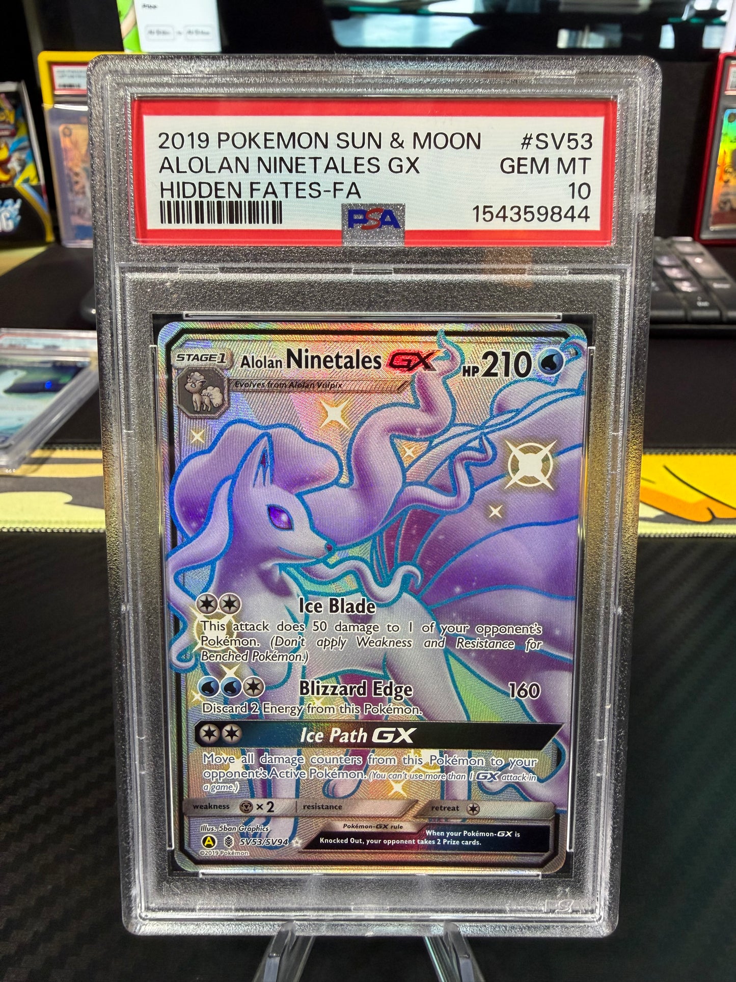 PSA 10 - Alolan Ninetales GX - SV53/SV94 - Hidden Fates