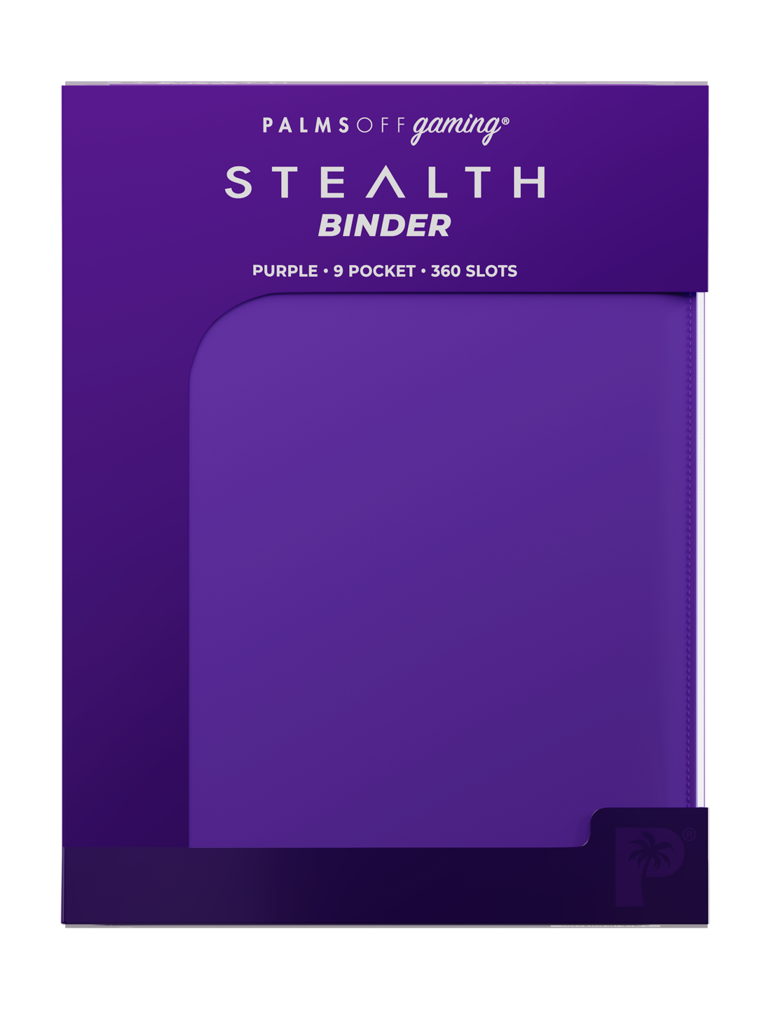 Palms Off Gaming - Stealth 9 Pocket Zip Binder - 360 Slots - PURPLE