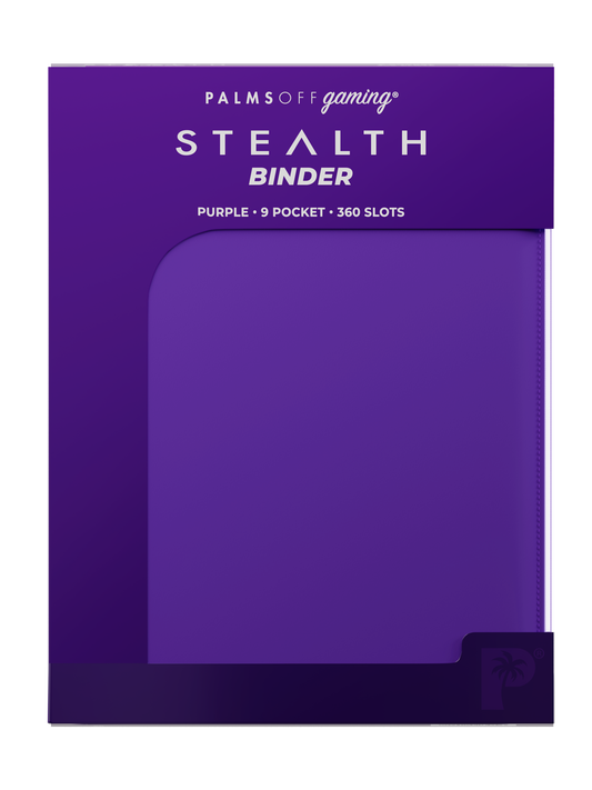 Palms Off Gaming - Stealth 9 Pocket Zip Binder - 360 Slots - PURPLE