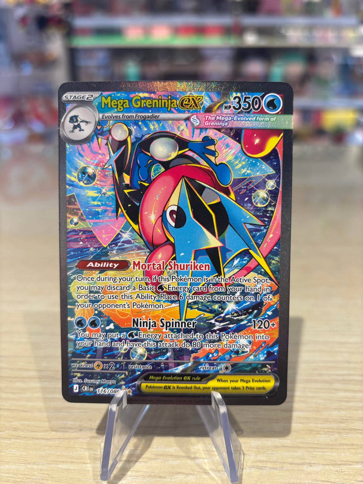 Mega Greninja Ex - 116/086 - Chaos Rising