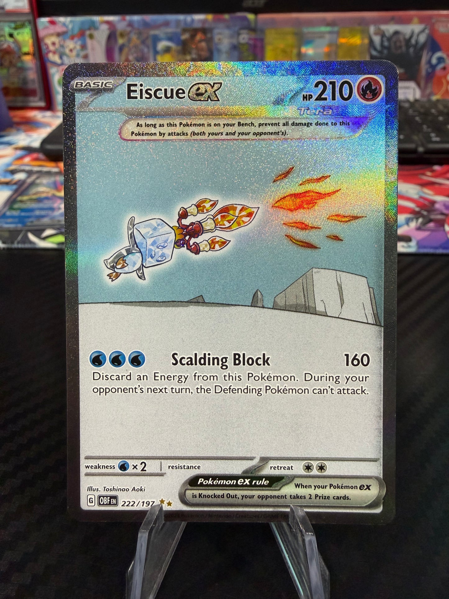 Eiscue Ex - 222/197 - Special Illustration Rare - Obsidian Flames - NM