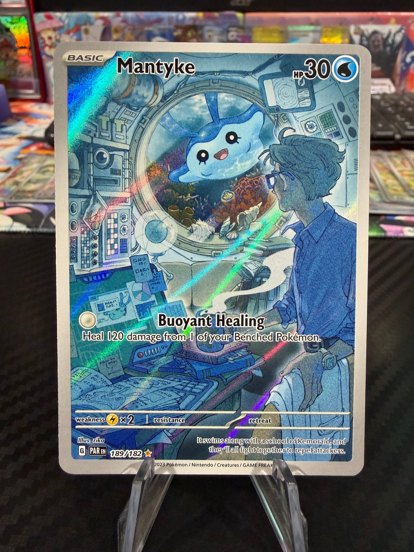 Mantyke - 189/182 - Illustration Rare - Paradox Rift - NM