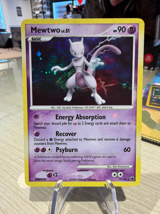 Mewtwo Holo (Swirl) 9/100 - (Holo Bleed)