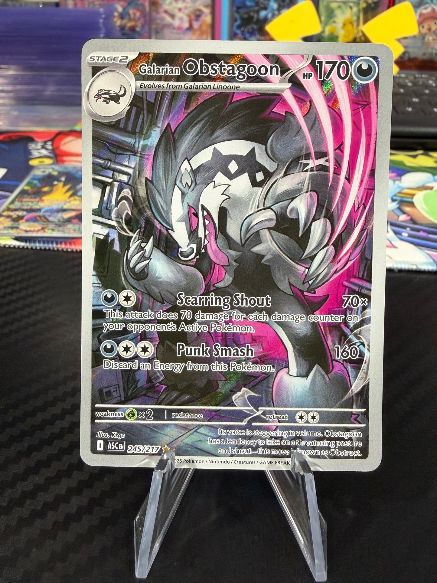 Galarian Obstagoon - 245/217 - Illustration Rare - Ascended Heroes - NM