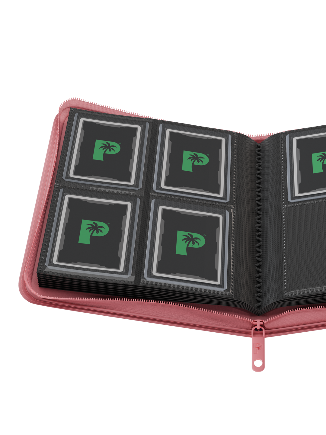 Palms Off Gaming Collectors Series Top Loader Zip Binder - 4 Pocket (128 Slots) - PINK