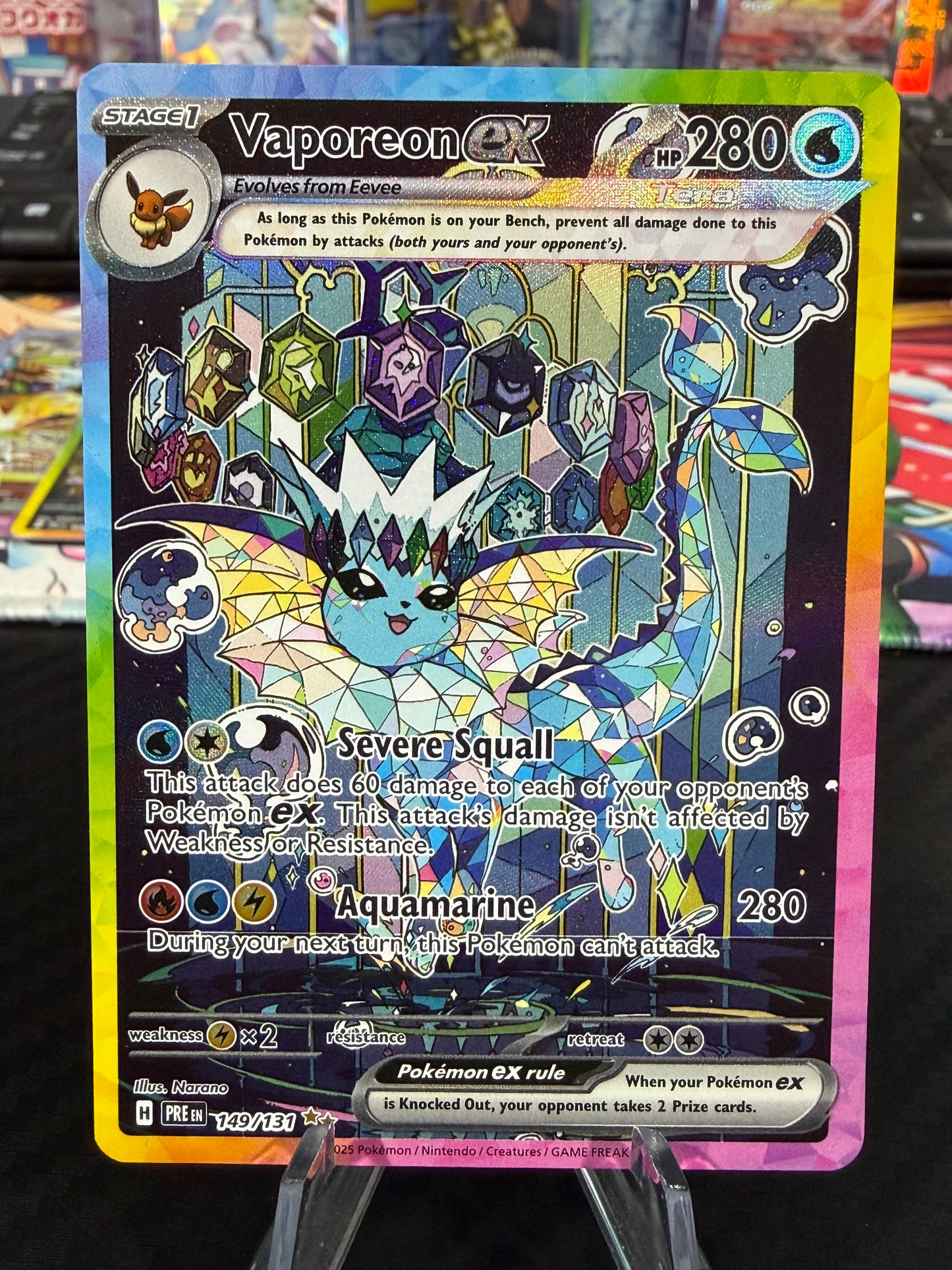 Vaporeon Ex - 149/131 - Special Illustration Rare - Prismatic Evolutions - NM