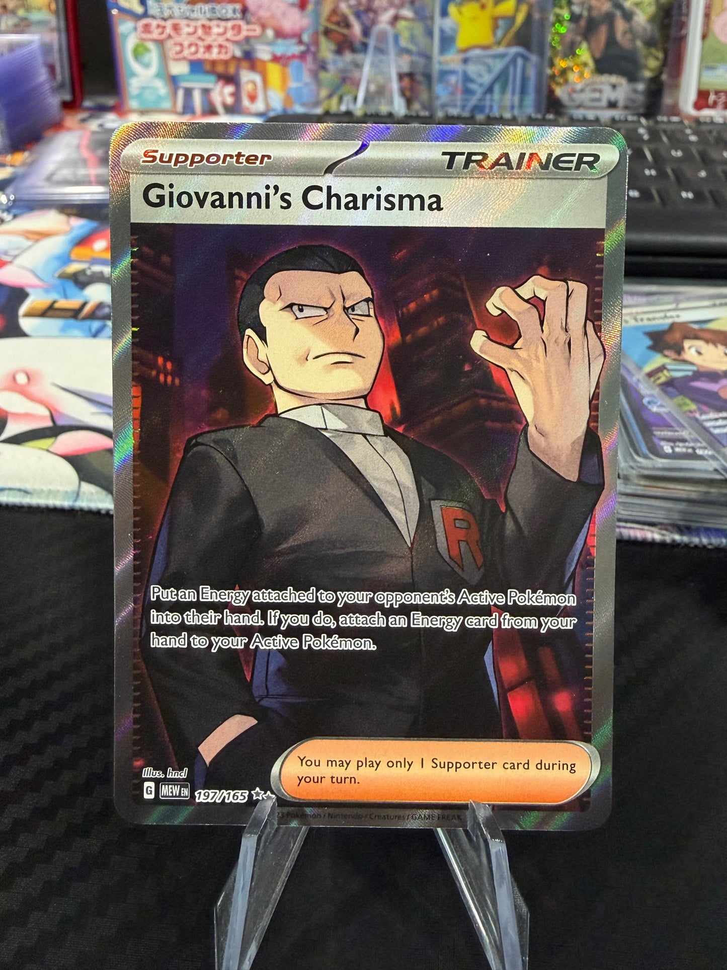 Giovanni’s Charisma - 197/165 - Full Art - Scarlet & Violet 151