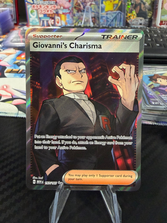 Giovanni’s Charisma - 197/165 - Full Art - Scarlet & Violet 151