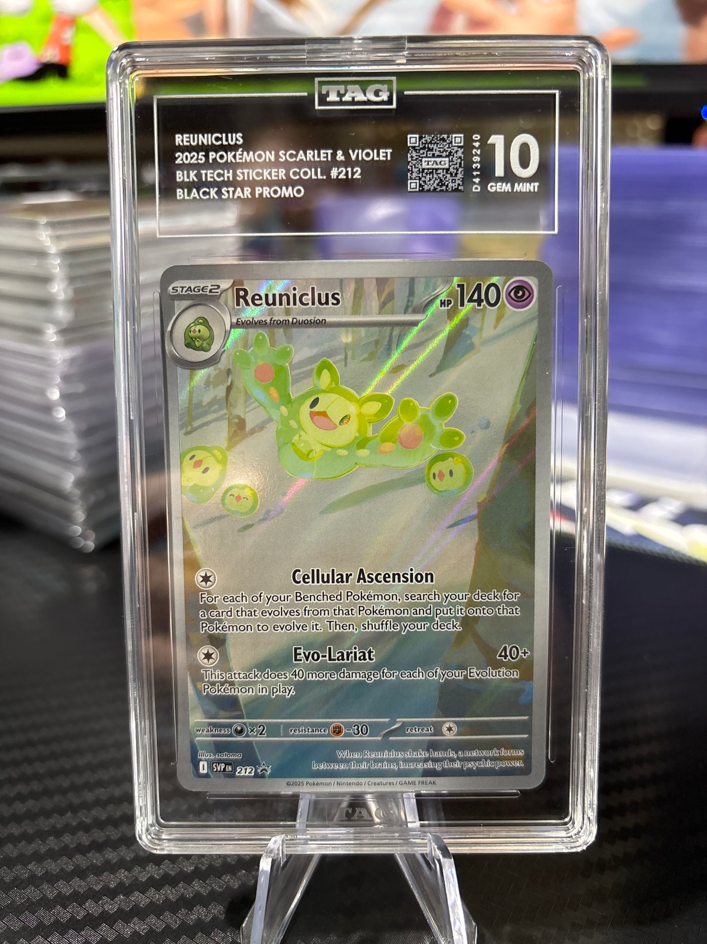 Reuniclus - Promo #212 - Black Bolt Tech Sticker - TAG 10