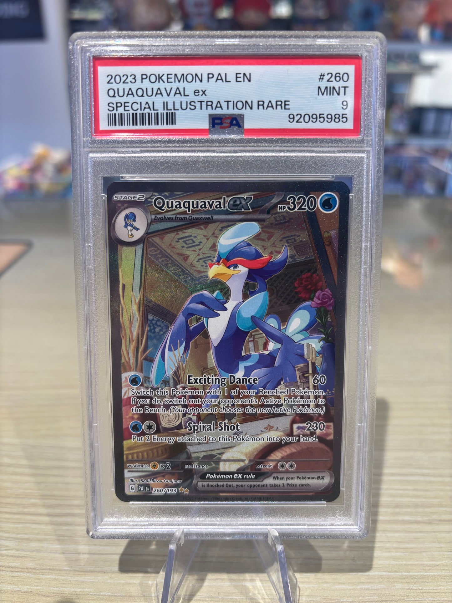 PSA 9 - Quaquaval Ex - 260/193 - Paldea Evolved