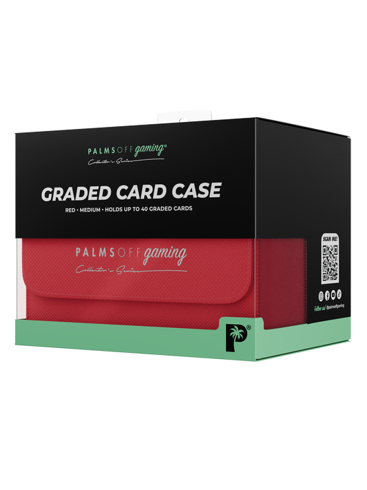Palms Off Gaming Collector's Series Graded Card Storage Case – Medium (40 Graded Cards) - RED