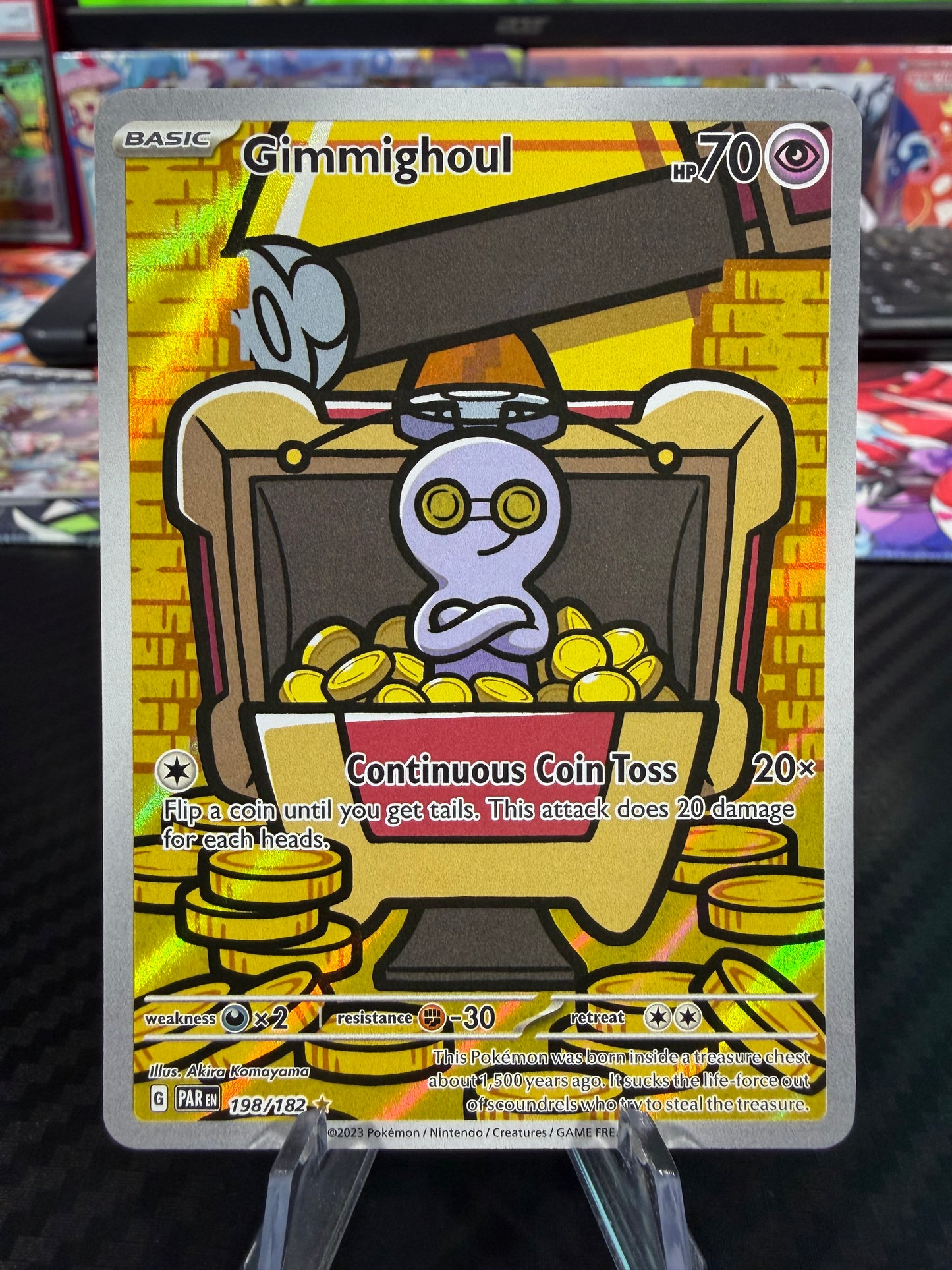 Gimmighoul - 198/182 - Illustration Rare - Paradox Rift - NM