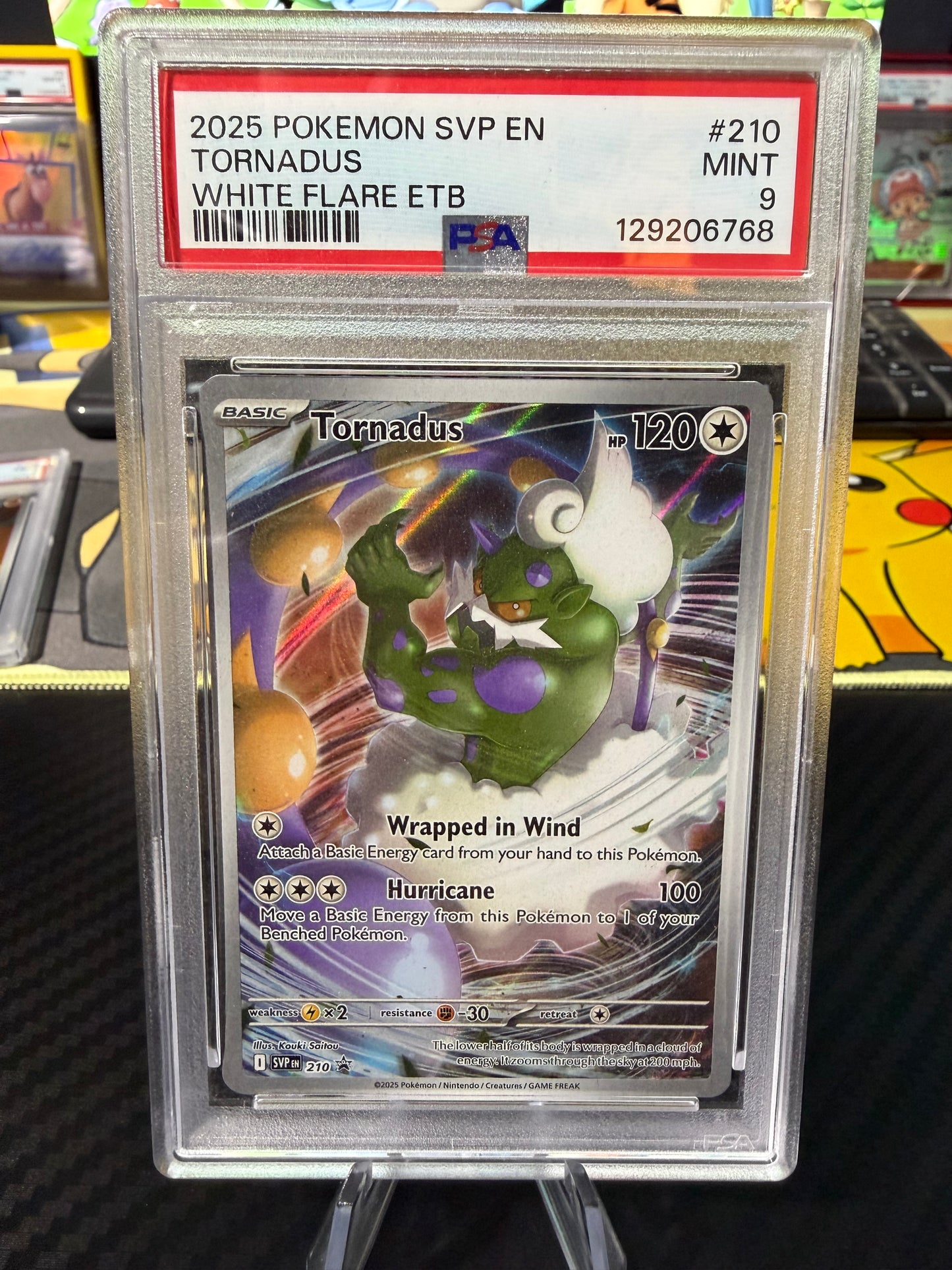 PSA 9 - Tornadus - Black Star Promo - #210 - White Flare ETB
