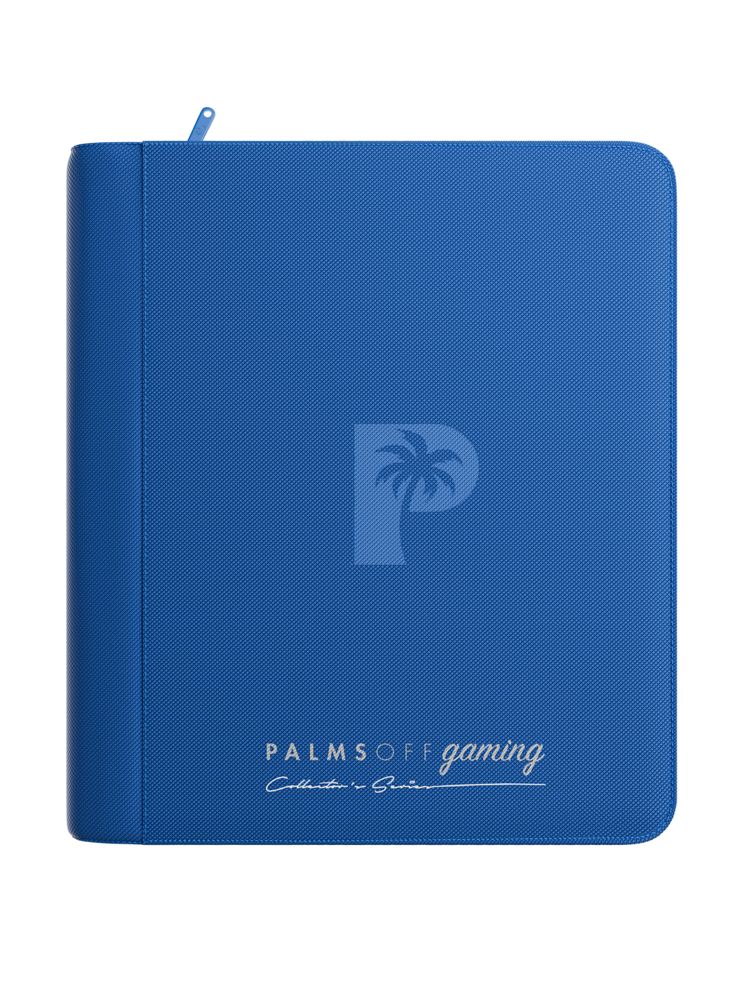 Palms Off Gaming Collectors Series Top Loader Zip Binder - 4 Pocket (128 Slots) - BLUE