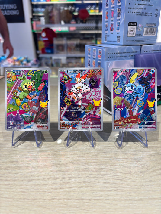Grookey, Scorbunny, Sobble - 052, 053, 054 - Promo set
