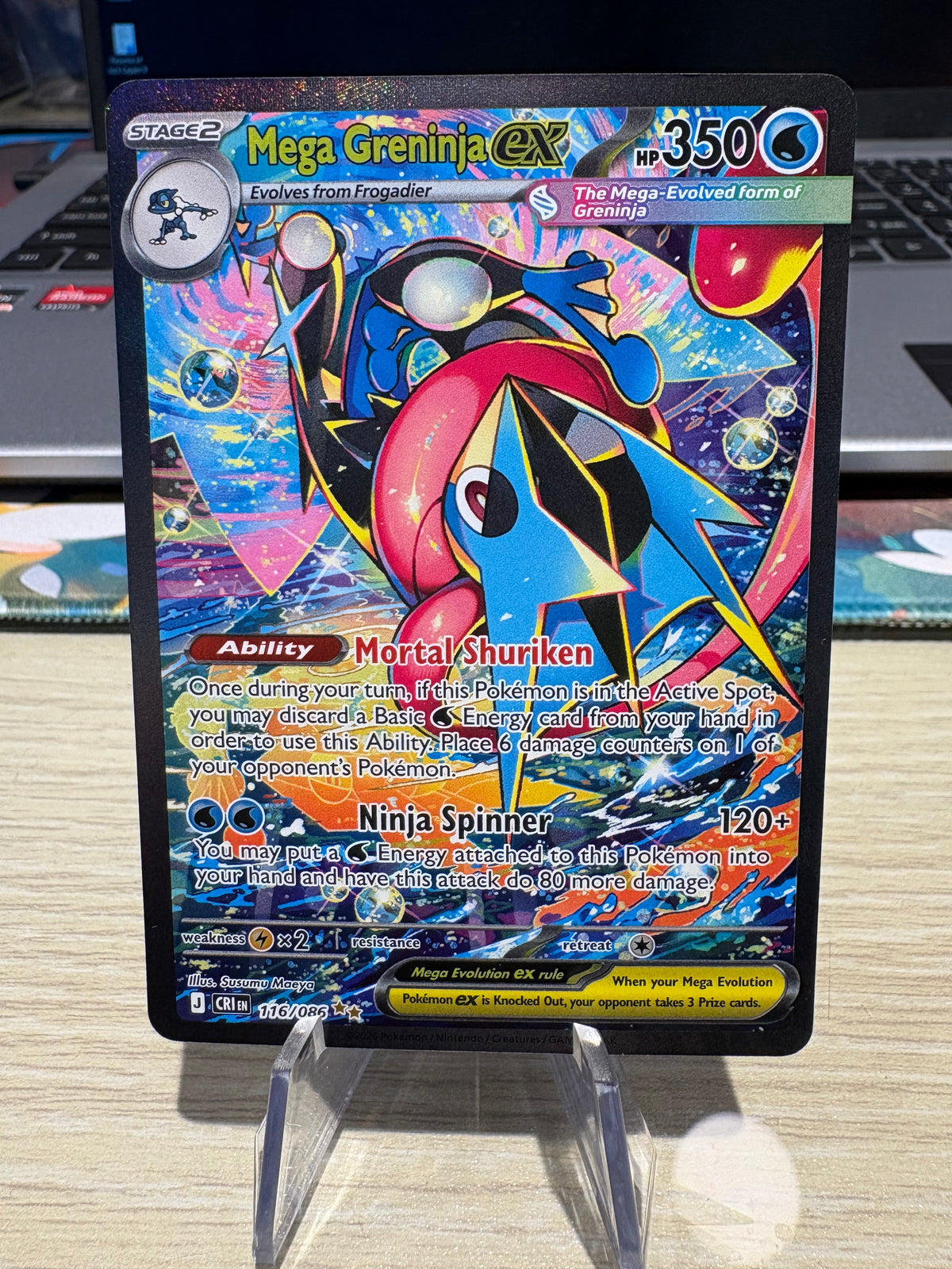 Mega Greninja Ex - 116/086 - Chaos Rising