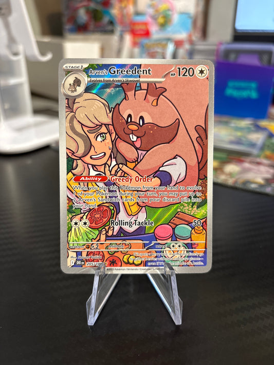 Arven’s Greedent - 205/182 - Illustration Rare - Destined Rivals - NM