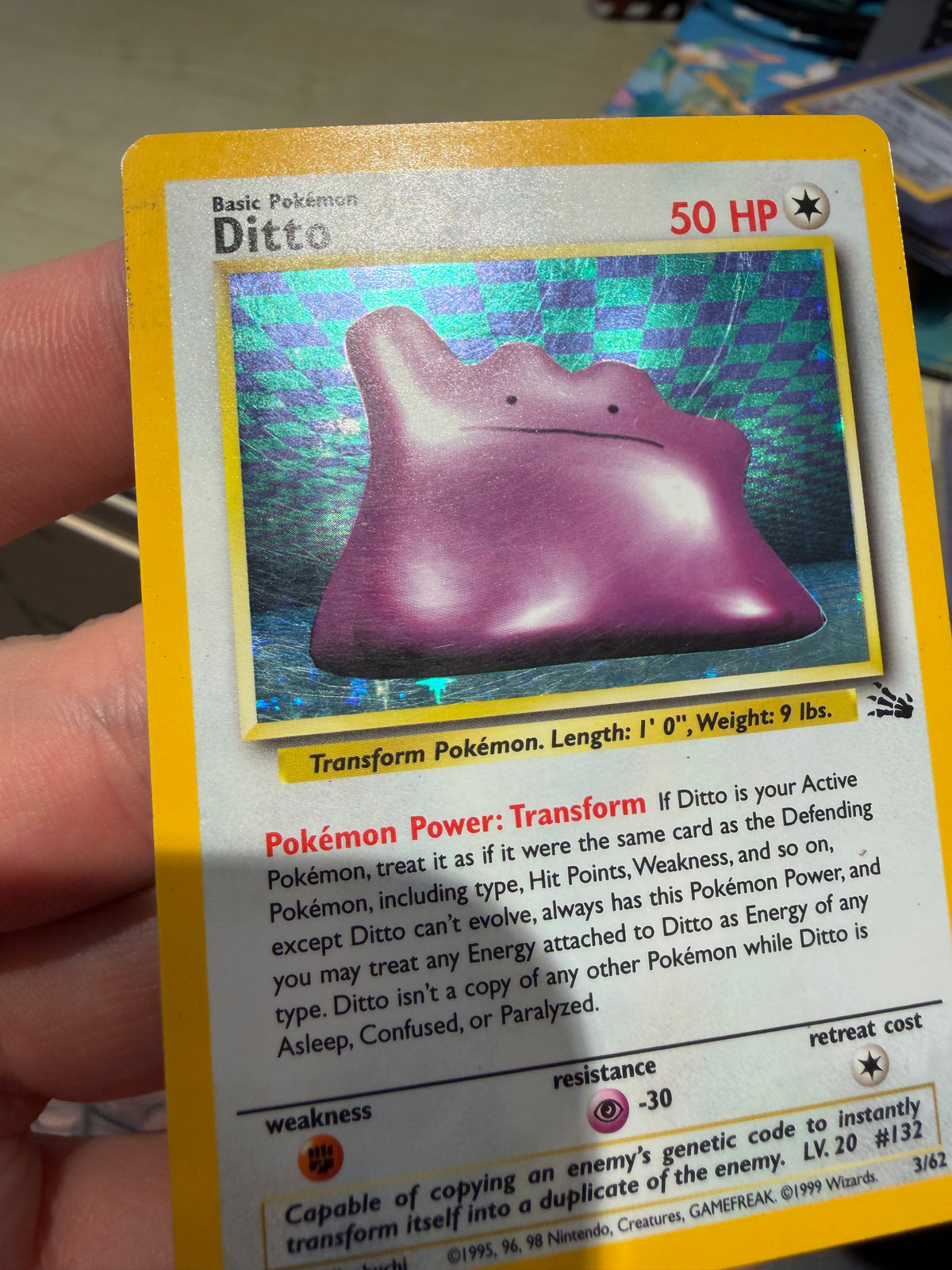 Ditto Holo - 3/62 - Fossil