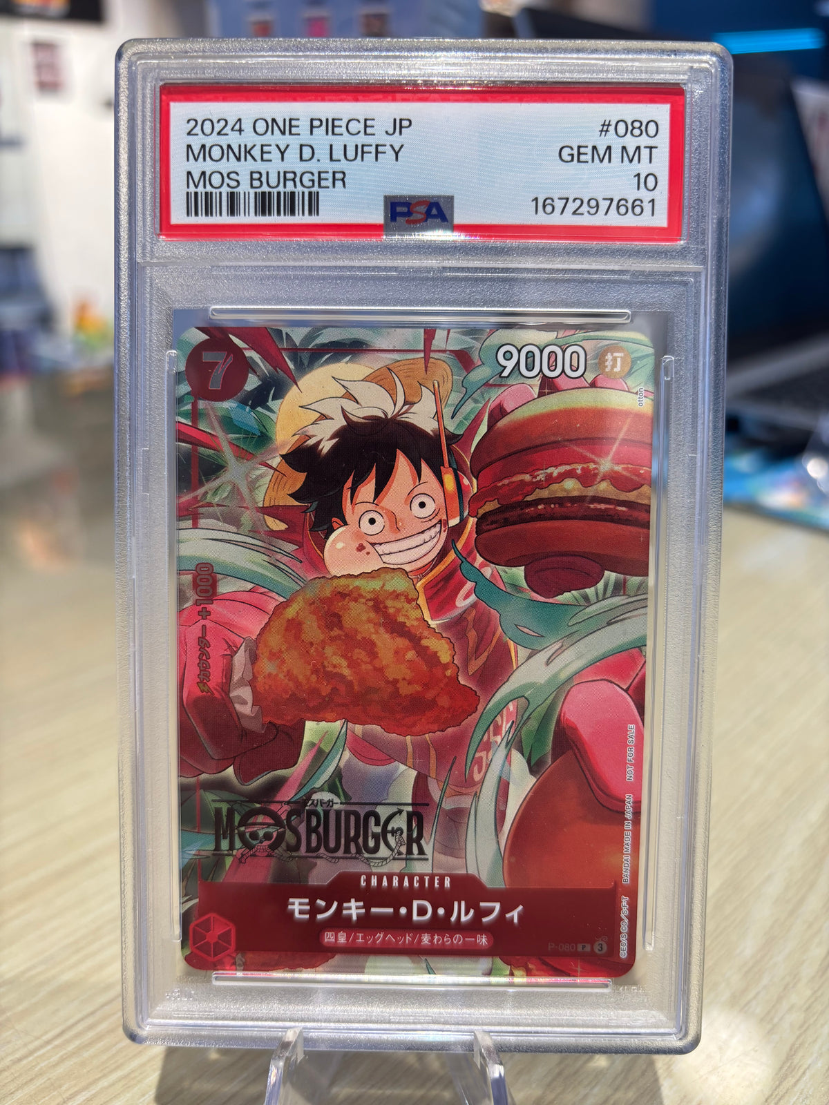 PSA 10 - Monkey D. Luffy - P-080 - Japanese Promo
