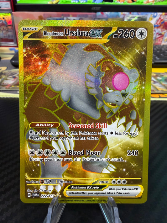 Bloodmoon Ursaluna Ex - 222/167 - Hyper Rare - Twilight Masquerade - NM