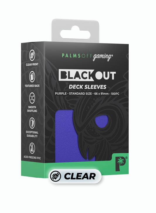 Palms Off Gaming - Blackout Sleeves - Standard Size, 100pc - PURPLE
