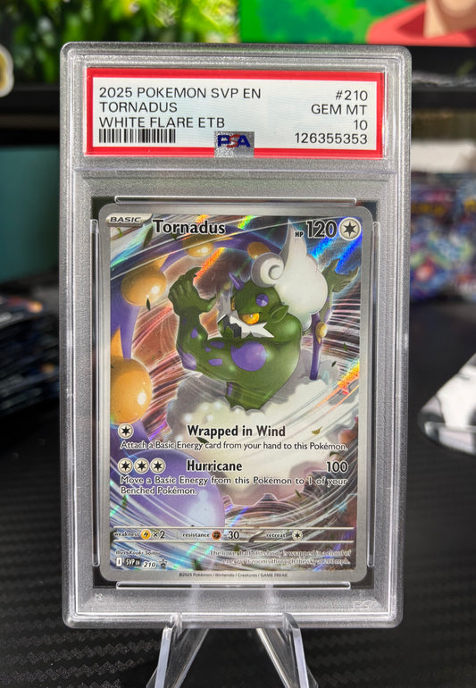 Tornadus - Promo #210 - White Flare ETB - PSA 10
