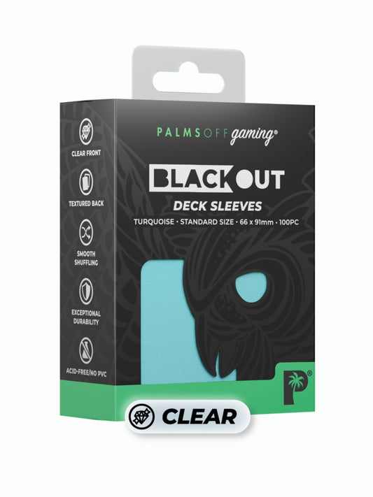 Palms Off Gaming - Blackout Sleeves - Standard Size, 100pc - TURQUOISE
