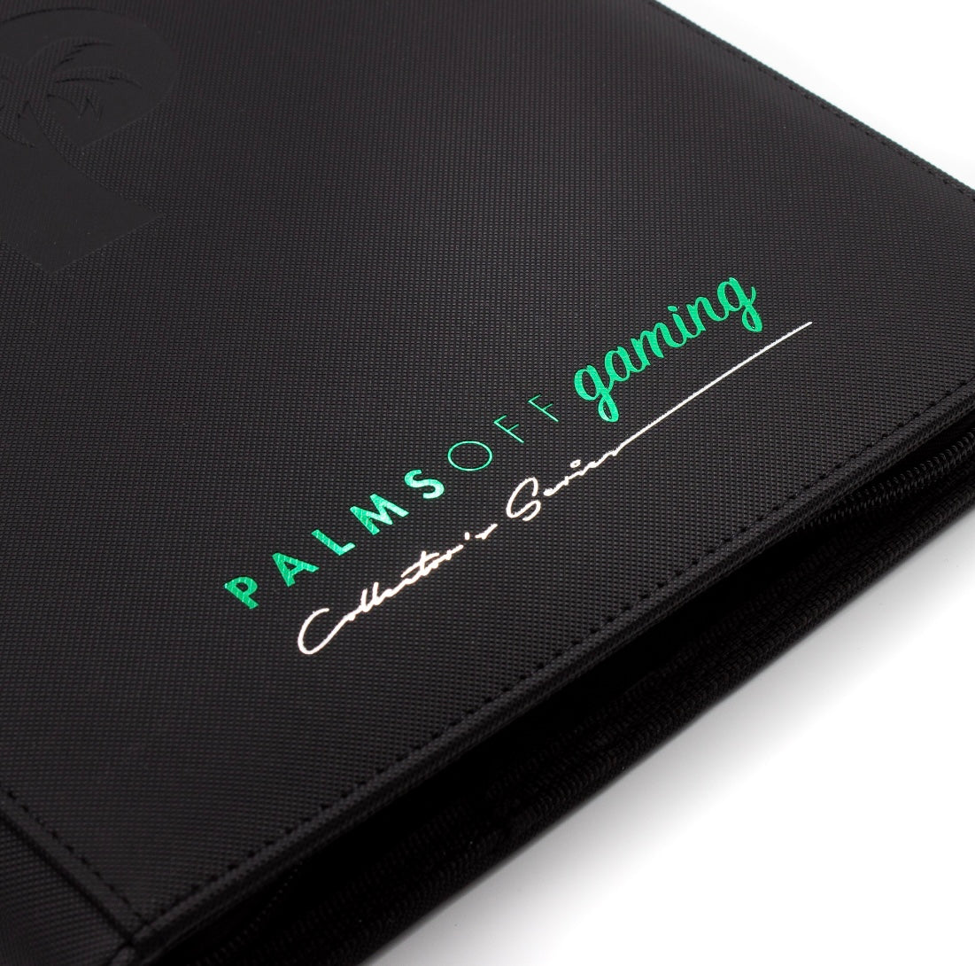 Palms Off Gaming Collector Series 9 Pocket Zip Binder - 360 Slots - BLACK