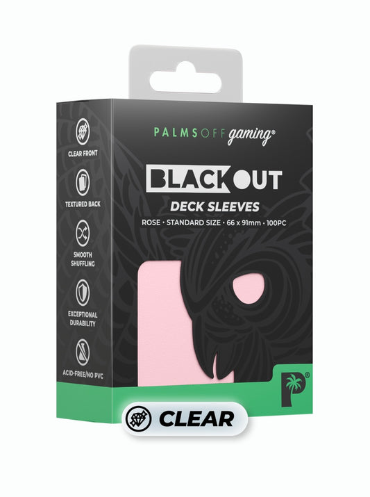 Palms Off Gaming - Blackout Sleeves - Standard Size, 100pc - ROSE