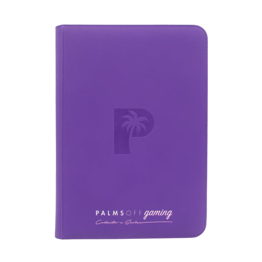 Palms Off Gaming Collector Series 9 Pocket Zip Binder - 360 Slots - PURPLE