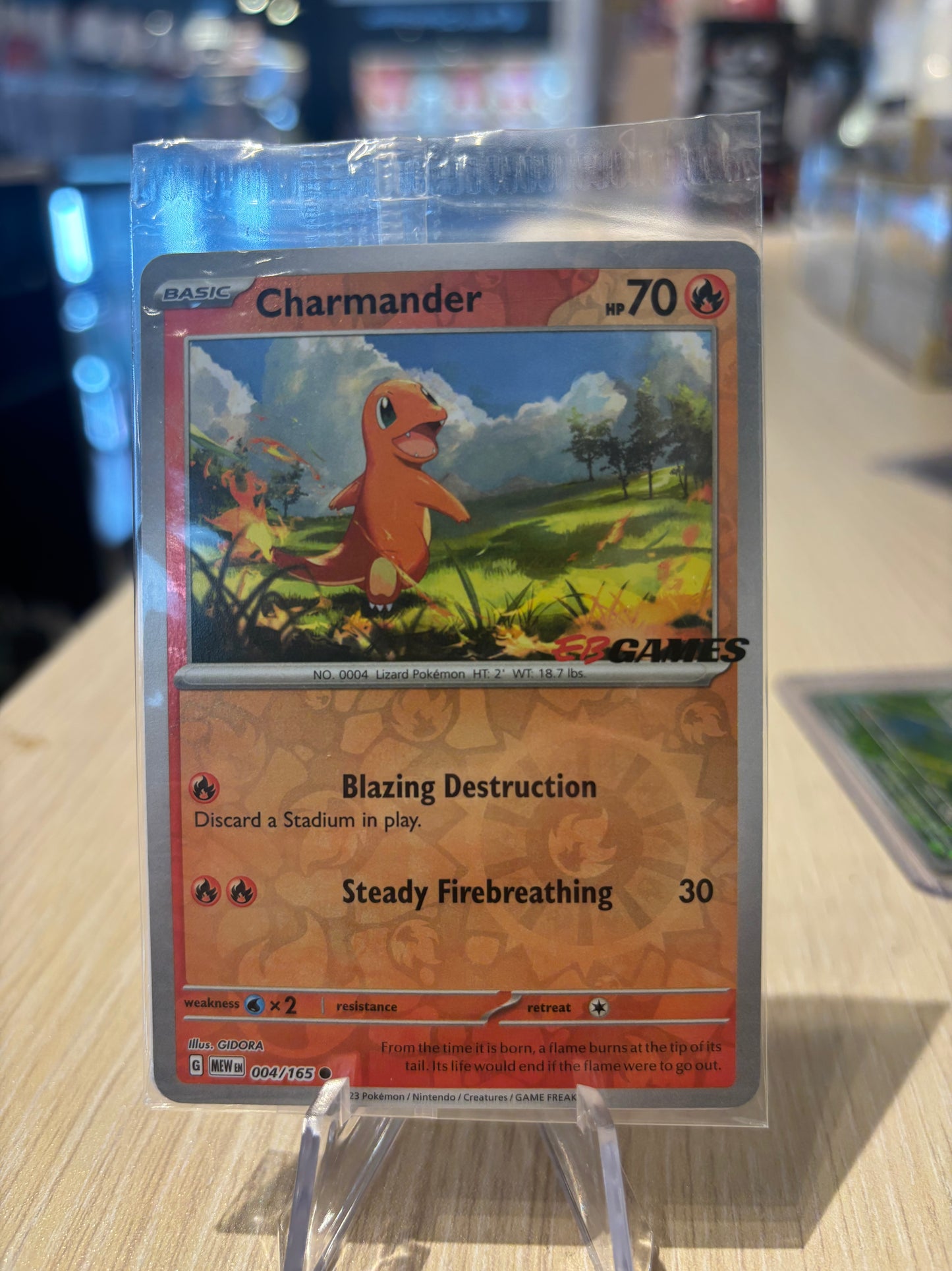 Charmander - 004/165 - EB Games Stamped Promo - Sealed